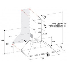 Whirlpool AKR 685/1 IX Απορροφητήρας Καμινάδα 60cm Inox Whirlpool AKR 685/1 IX Απορροφητήρας Καμινάδα 60cm Inox